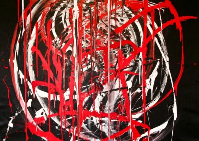 Stare - acrylic on canvas - 56 x 58 in - 2012 - GIULIANA MOTTIN