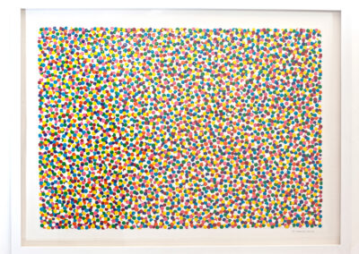 Gum Ball Paper Candy - acrylic on arches paper - 23 x 30 in - 2015 - GIULIANA MOTTIN