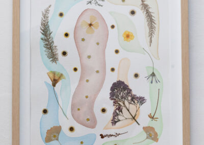 March 21st - arches paper, watercolor and pressed flowers - 25 x 19 in - 2025 - Price: US$1.888,00