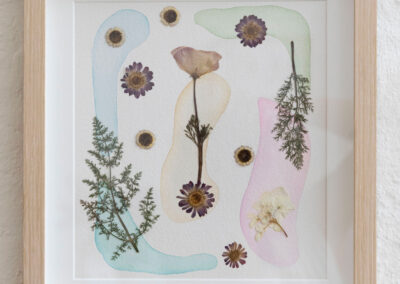 Spring 5 - arches paper, watercolor and pressed flowers - 13.5 x 11.5 in - 2025 - Price: US$765,00